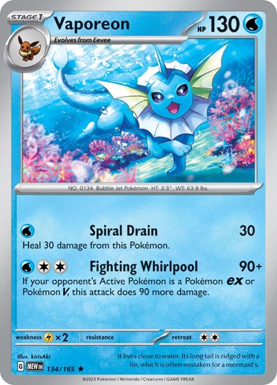 MEW: Vaporeon (Reverse Holofoil)