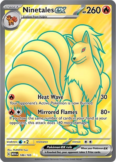 MEW: Ninetales ex - 186/165 (Holofoil)