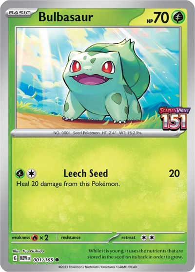 MCAP: Bulbasaur - 001/165 (Best Buy Exclusive) (Reverse Holofoil)