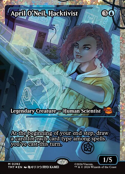 TMT: April O'Neil, Hacktivist (0292) (Showcase) (Fracture Foil)