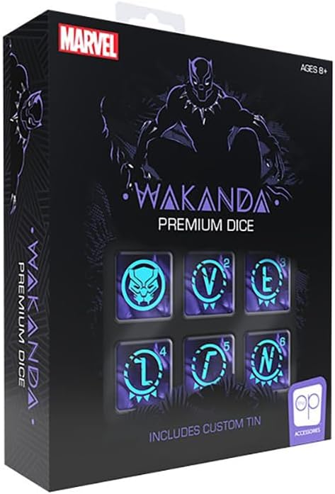 d6 Premium Dice Set: Marvel - Black Panther