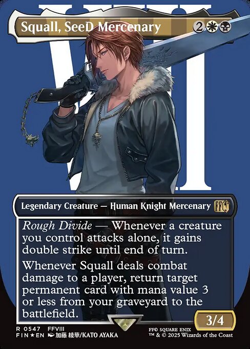 FIN: Squall, SeeD Mercenary (Borderless) (Surge Foil)