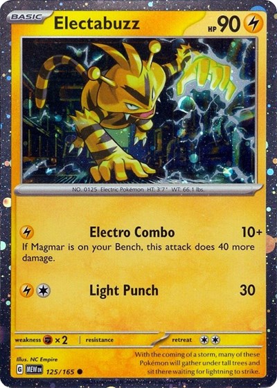 MCAP: Electabuzz - 125/165 (Cosmos Holo) (Holofoil)