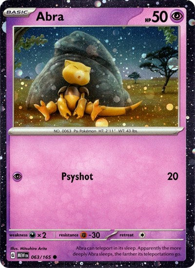 MCAP: Abra - 063/165 (Cosmos Holo) (Holofoil)