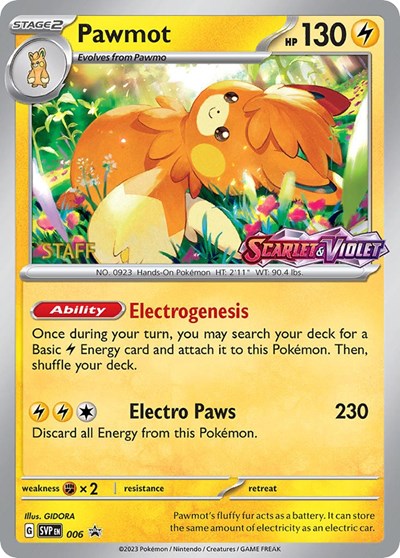 SVP: Pawmot - 006 (Prerelease) [Staff] (Holofoil)