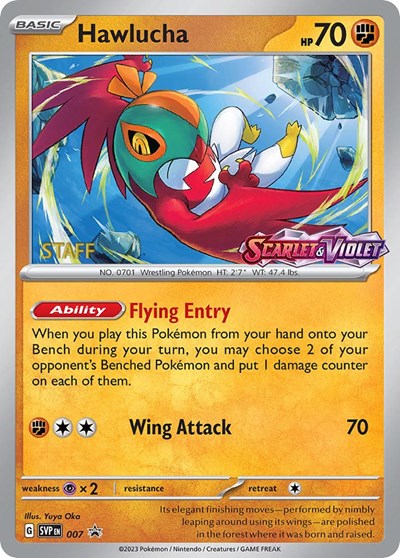SVP: Hawlucha - 007 (Prerelease) [Staff] (Holofoil)