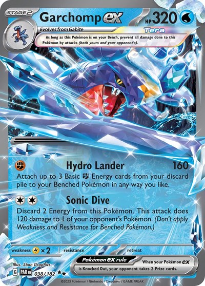 PAR: Garchomp ex - 038/182 (Holofoil)