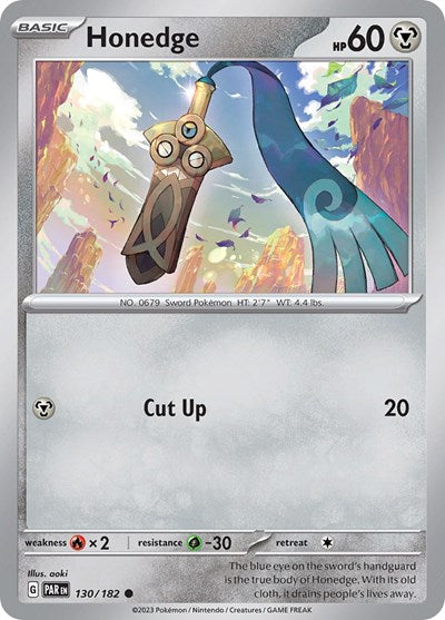 PAR: Honedge - 130/182 (Reverse Holofoil)
