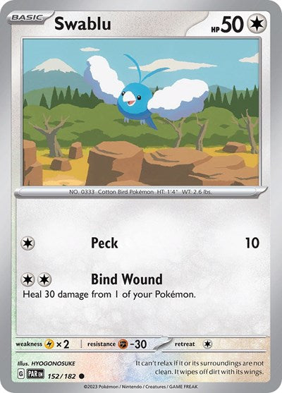 PAR: Swablu - 152/182 (Reverse Holofoil)