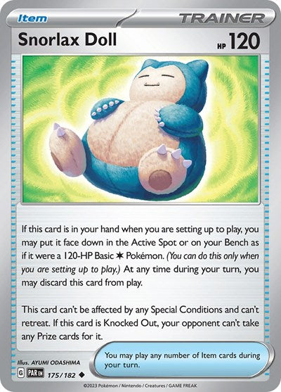 PAR: Snorlax Doll (Reverse Holofoil)