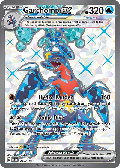 PAR: Garchomp ex - 219/182 (Holofoil)