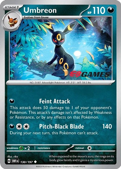 MCAP: Umbreon - 130/197 (EBGames Exclusive) (Reverse Holofoil)