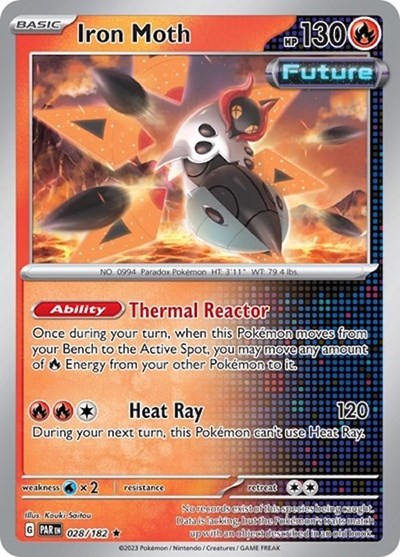 MCAP: Iron Moth - 028/182 (Cosmos Holo) (Holofoil)
