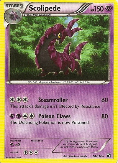 BLE: Scolipede - 54/114 (Cracked Ice Holo) (Holofoil)
