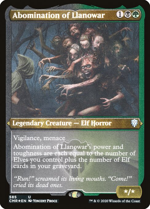CMR: Abomination of Llanowar (Foil Etched)