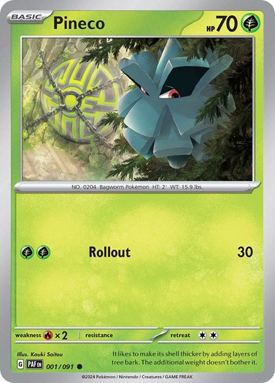 PAF: Pineco - 001/091 (Reverse Holofoil)
