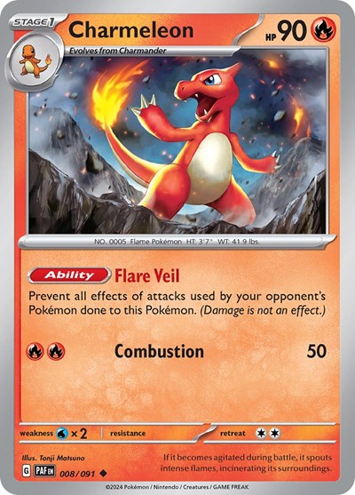 PAF: Charmeleon - 008/091 (Reverse Holofoil)