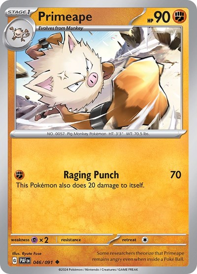 PAF: Primeape - 046/091 (Reverse Holofoil)