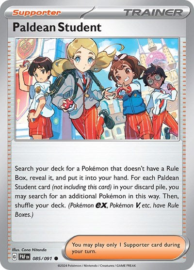 PAF: Paldean Student - 085/091 (Reverse Holofoil)