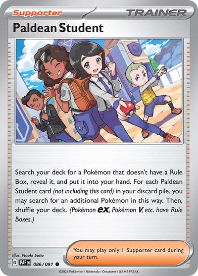 PAF: Paldean Student - 086/091 (Reverse Holofoil)