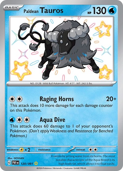 PAF: Paldean Tauros - 120/091 (Holofoil)