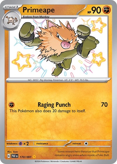 PAF: Primeape - 170/091 (Holofoil)