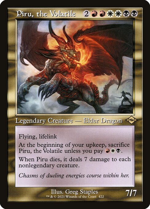 MH2: Piru, the Volatile (Retro Frame) (Foil Etched)
