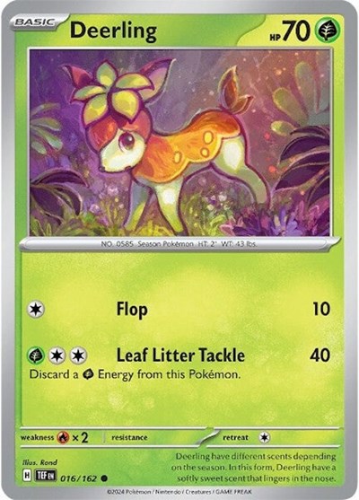 TEF: Deerling - 016/162 (Reverse Holofoil)