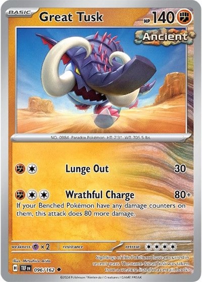 TEF: Great Tusk - 096/162 (Reverse Holofoil)
