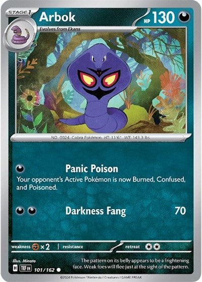 TEF: Arbok - 101/162 (Reverse Holofoil)