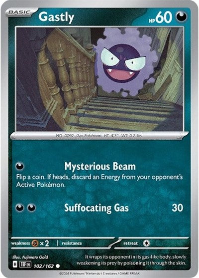 TEF: Gastly - 102/162 (Reverse Holofoil)