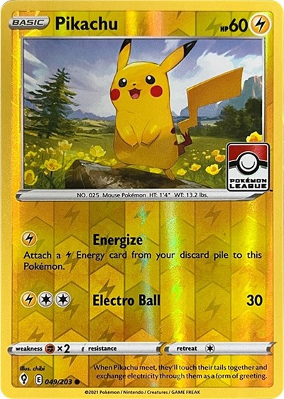 PR: Pikachu - 049/203 (Pokemon League) (Reverse Holofoil)