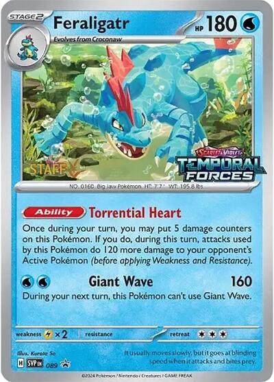 SVP: Feraligatr - 089 (Prerelease) [Staff] (Holofoil)