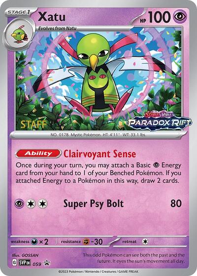 SVP: Xatu - 059 (Prerelease) [Staff] (Holofoil)