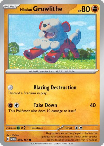 TWM: Hisuian Growlithe - 099/167