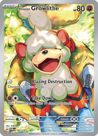 TWM: Hisuian Growlithe - 181/167 (Holofoil)