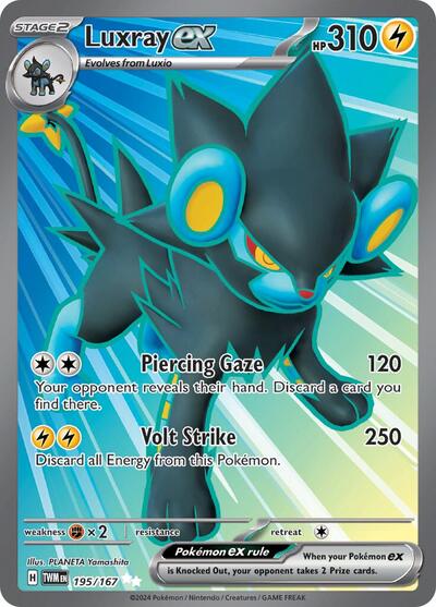 TWM: Luxray ex - 195/167 (Holofoil)