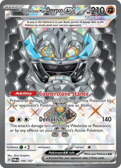 TWM: Cornerstone Mask Ogerpon ex - 199/167 (Holofoil)