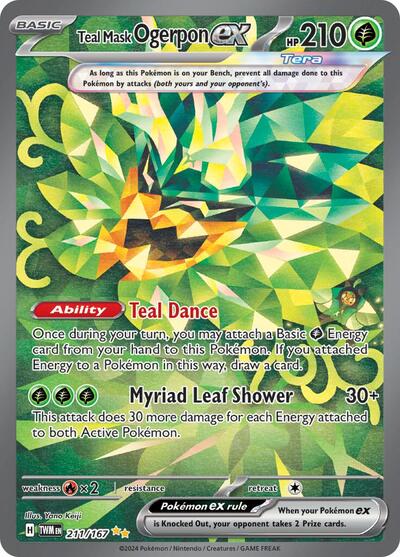 TWM: Teal Mask Ogerpon ex - 211/167 (Holofoil)