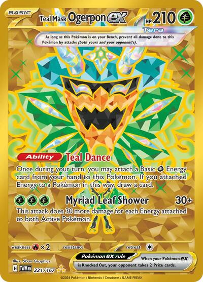 TWM: Teal Mask Ogerpon ex - 221/167 (Holofoil)