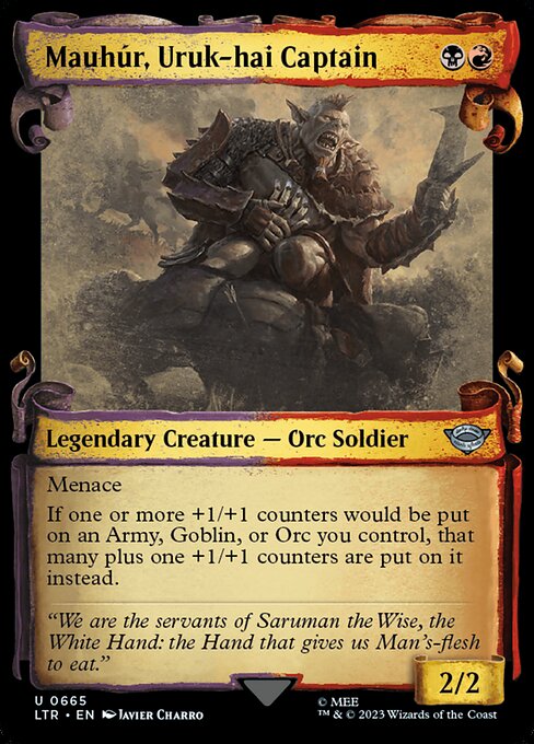 LTR: Mauhur, Uruk-hai Captain (Showcase Scrolls) (Foil)