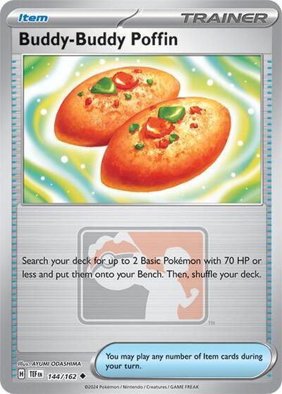 PR: Buddy-Buddy Poffin - 144/162 (Reverse Holofoil)