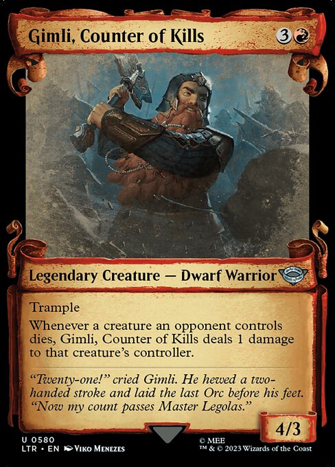 LTR: Gimli, Counter of Kills (Showcase Scrolls)
