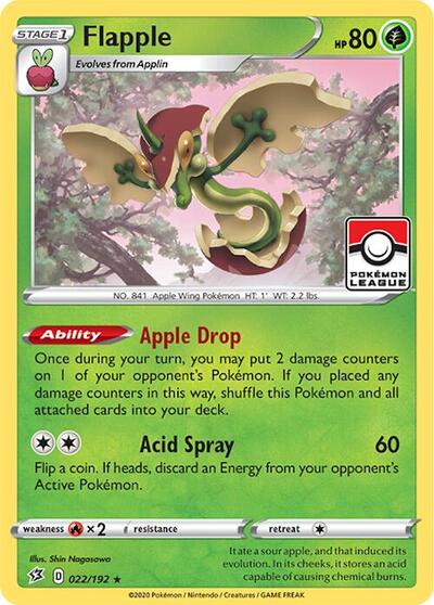 PR: Flapple - 022/192 (League Promo) (Reverse Holofoil)