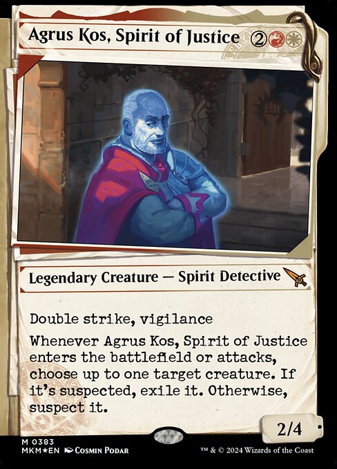 MKM: Agrus Kos, Spirit of Justice (Showcase) (Invisible Ink) (Foil)