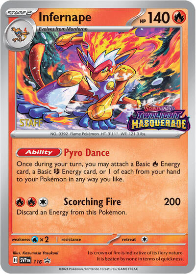 SVP: Infernape - 116 (Prerelease) [Staff] (Holofoil)