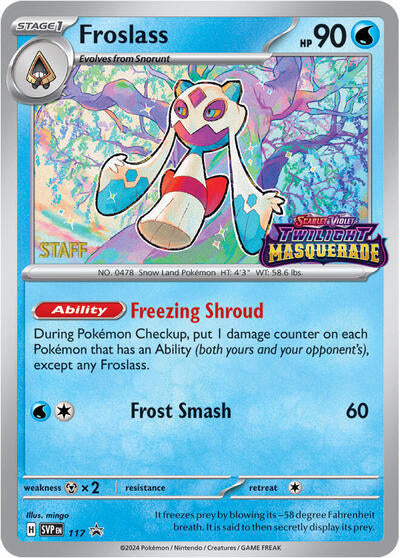 SVP: Froslass - 117 (Prerelease) [Staff] (Holofoil)