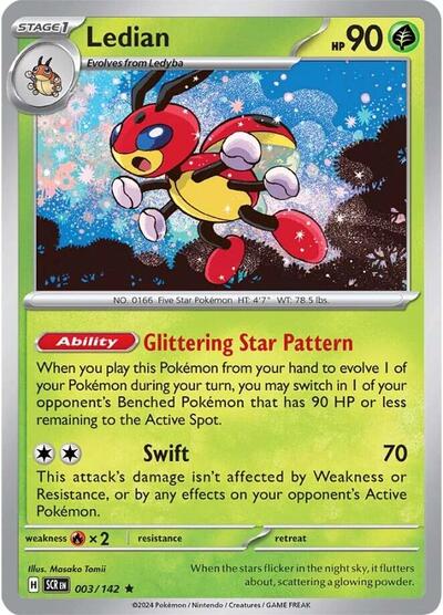 SCR: Ledian - 003/142 (Reverse Holofoil)