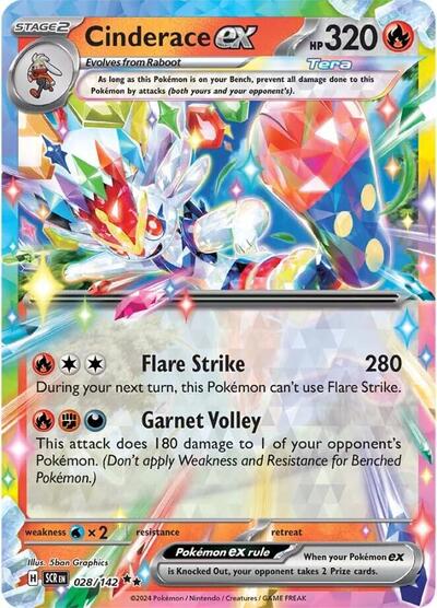 SCR: Cinderace ex - 028/142 (Holofoil)