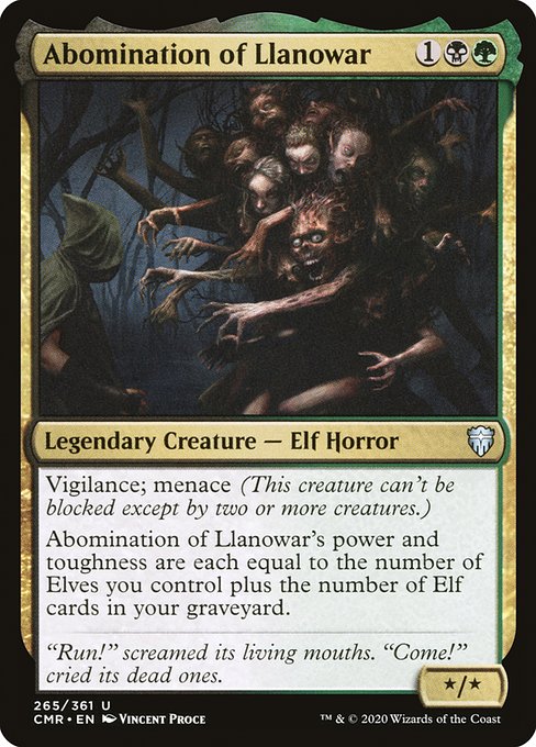 CMR: Abomination of Llanowar (Foil)
